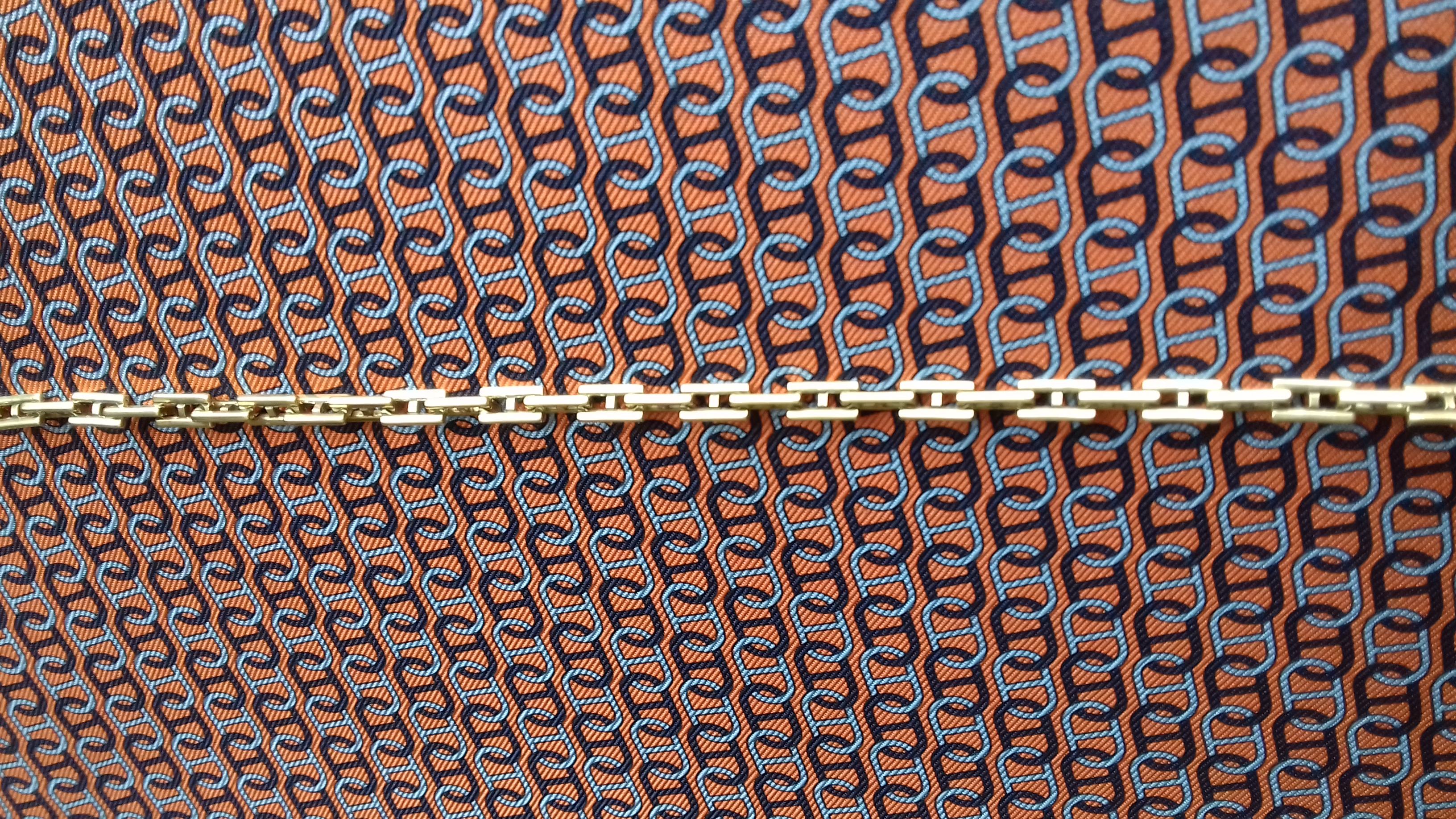 Hermès Bracelet Openwork meshes H-shaped Yellow Gold 18 cm 8