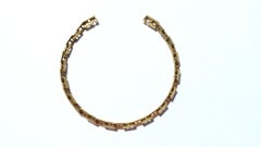 Hermès Bracelet Openwork meshes H-shaped Yellow Gold 18 cm