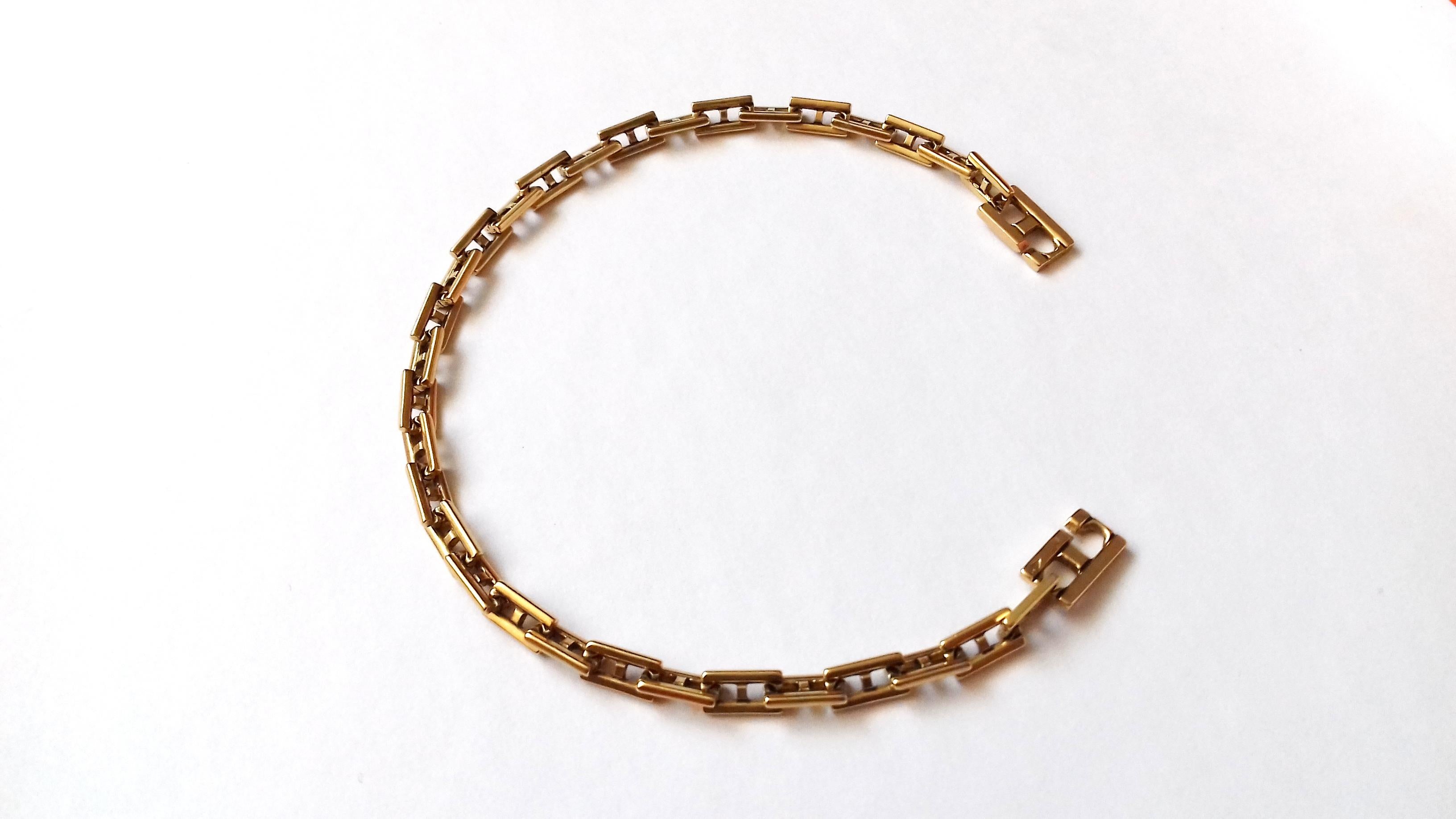 Hermès Bracelet Openwork meshes H-shaped Yellow Gold 18 cm 3
