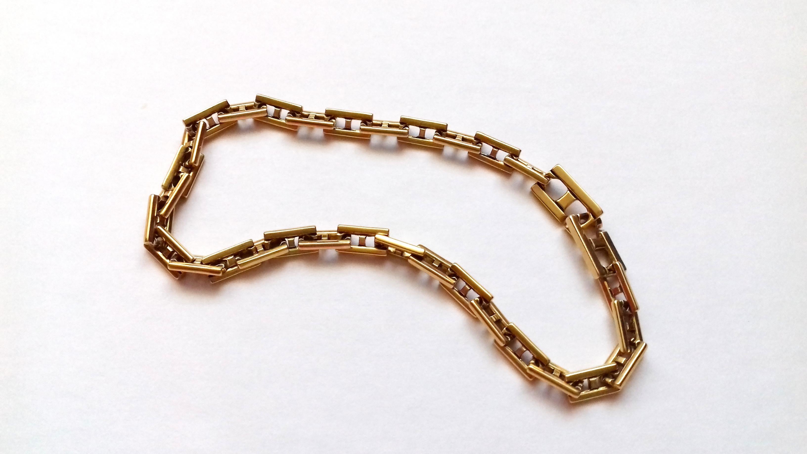 Hermès Bracelet Openwork meshes H-shaped Yellow Gold 18 cm 5