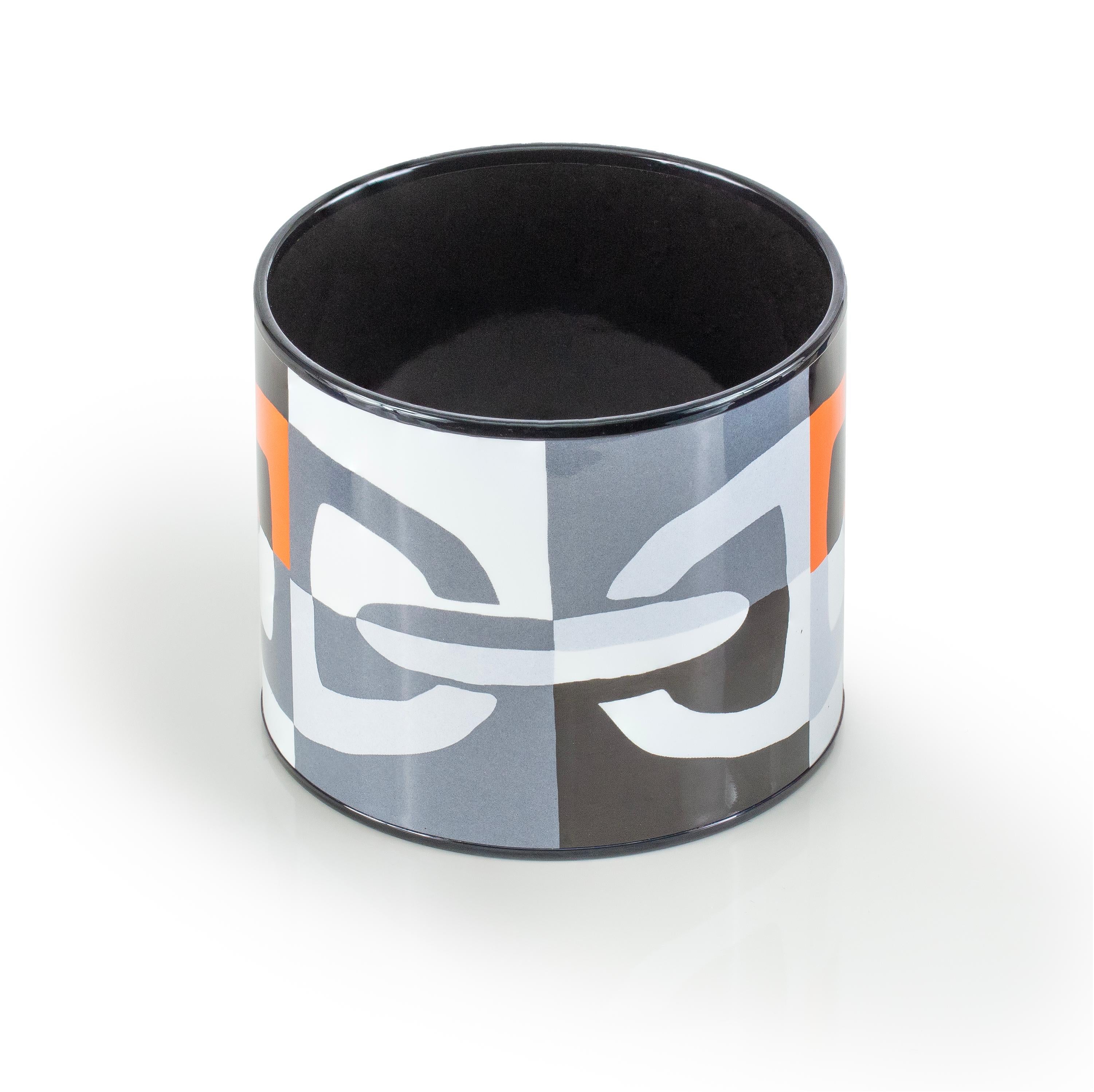 Donna BRACCIALE Hermès - Optique Chaine D Ancre - PVD - Arancione Nero Bianco - 65-55mm in vendita