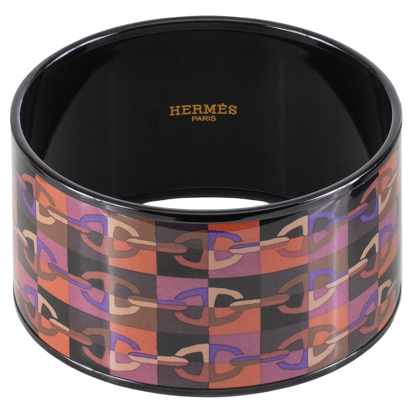 BRACELET Hermès - Optique Chaine D Ancre - PVD - Purple Wine - 65-33mm - New