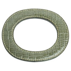 Hermès Pulsera ou Pendentif Isthme L Pulsera o colgante de cuero verde Hermes