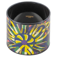 Hermès BRACELET - Rubans De Cheval Africa - PVD - Yellow Blue - 65-55mm - New