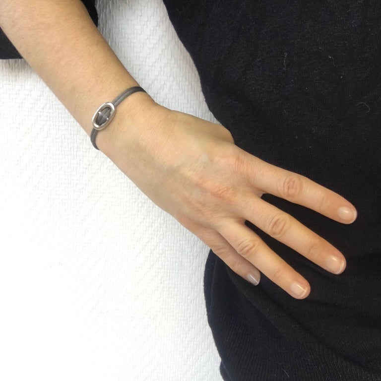 HERMES Cory Edssian Bangle bracelet Ag925 SV Silver SH 42.5g