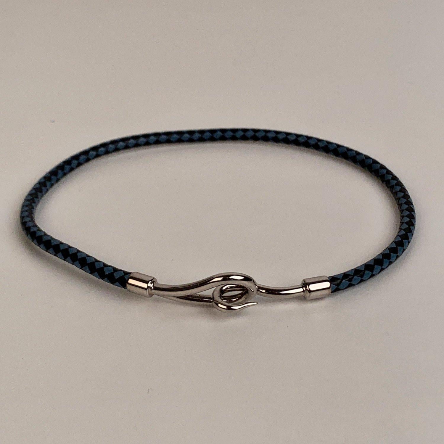 MATERIAL: Leather COLOR: Blue, Black MODEL: Bracelet GENDER: Women SIZE: 14.75 inches - 37.5 cm Condition A - EXCELLENT Used once or twice. Looks mint. Imperceptible signs of wear may be present due to storage - Internal Ref: - H15487-XX546 -