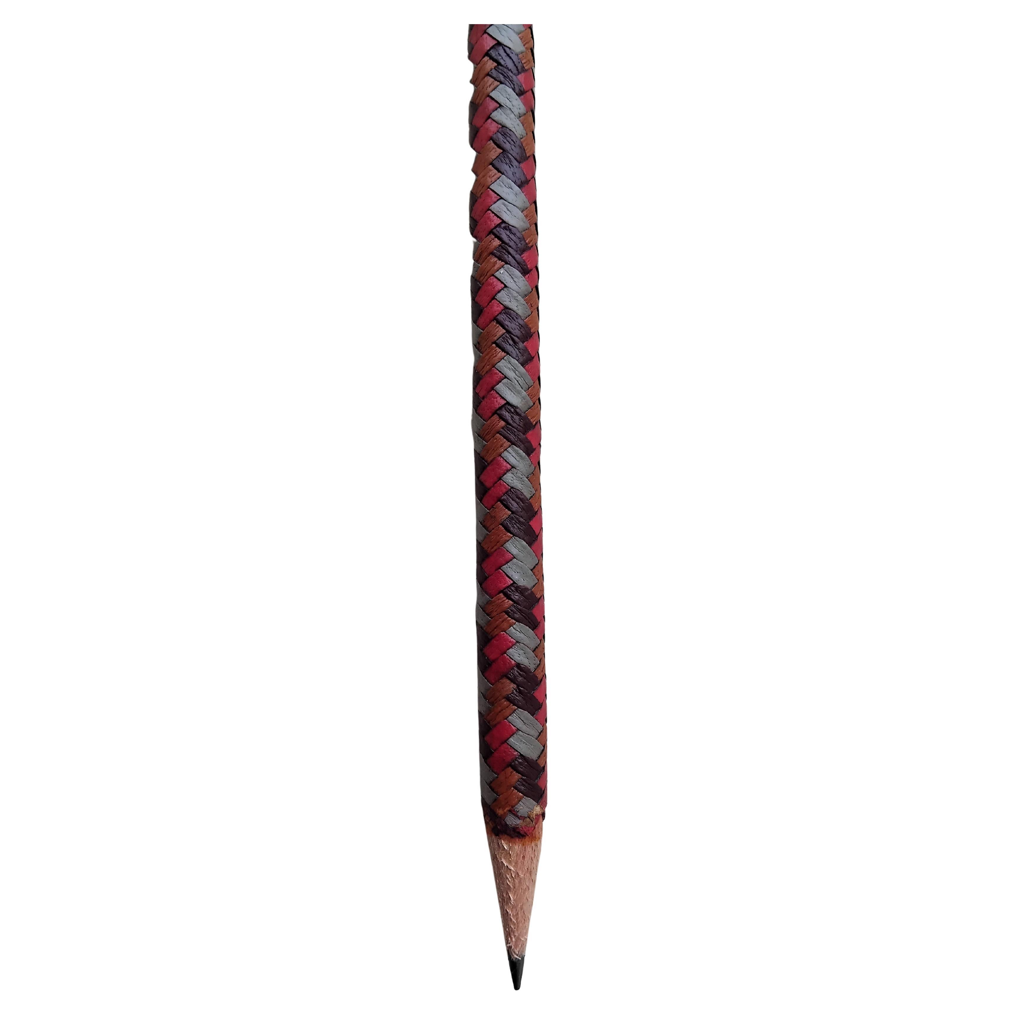 Hermès Braided Leather Wooden Lead Pencil For Sale 1