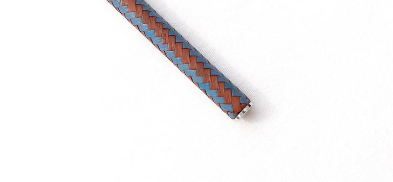 Women's or Men's Hermès Braided Leather Wooden Lead Pencil For Sale