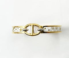 Hermes Brand New Special Edition Gold H Moon Star Clic Clac Bracelet Cuff Bangle