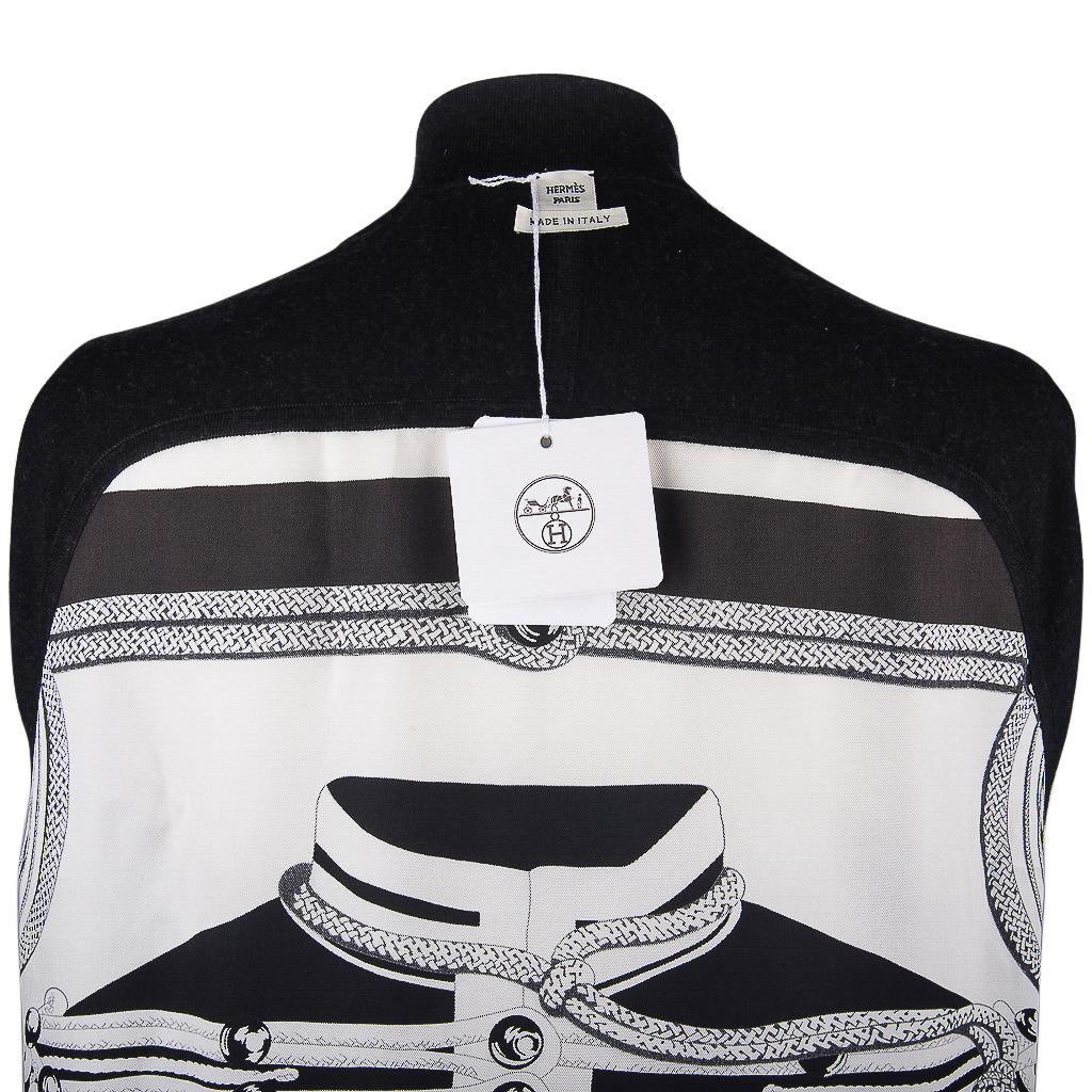 Hermes Brandebourgs Encadre Lange Twillaine Strickjacke 34 / 4 im Zustand „Neu“ im Angebot in Miami, FL