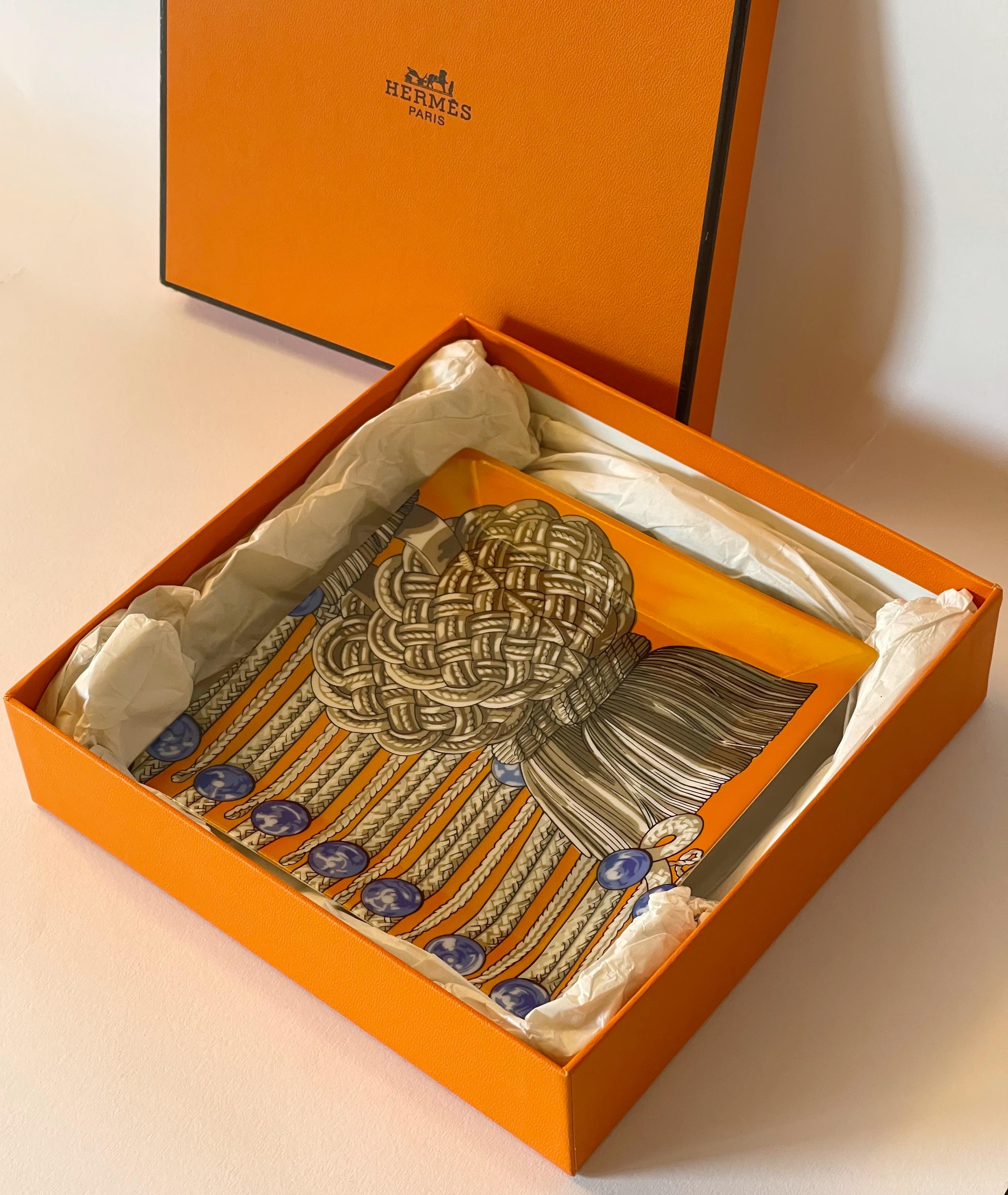 French Hermes Brandebourgs Vide Poche or Change Tray For Sale
