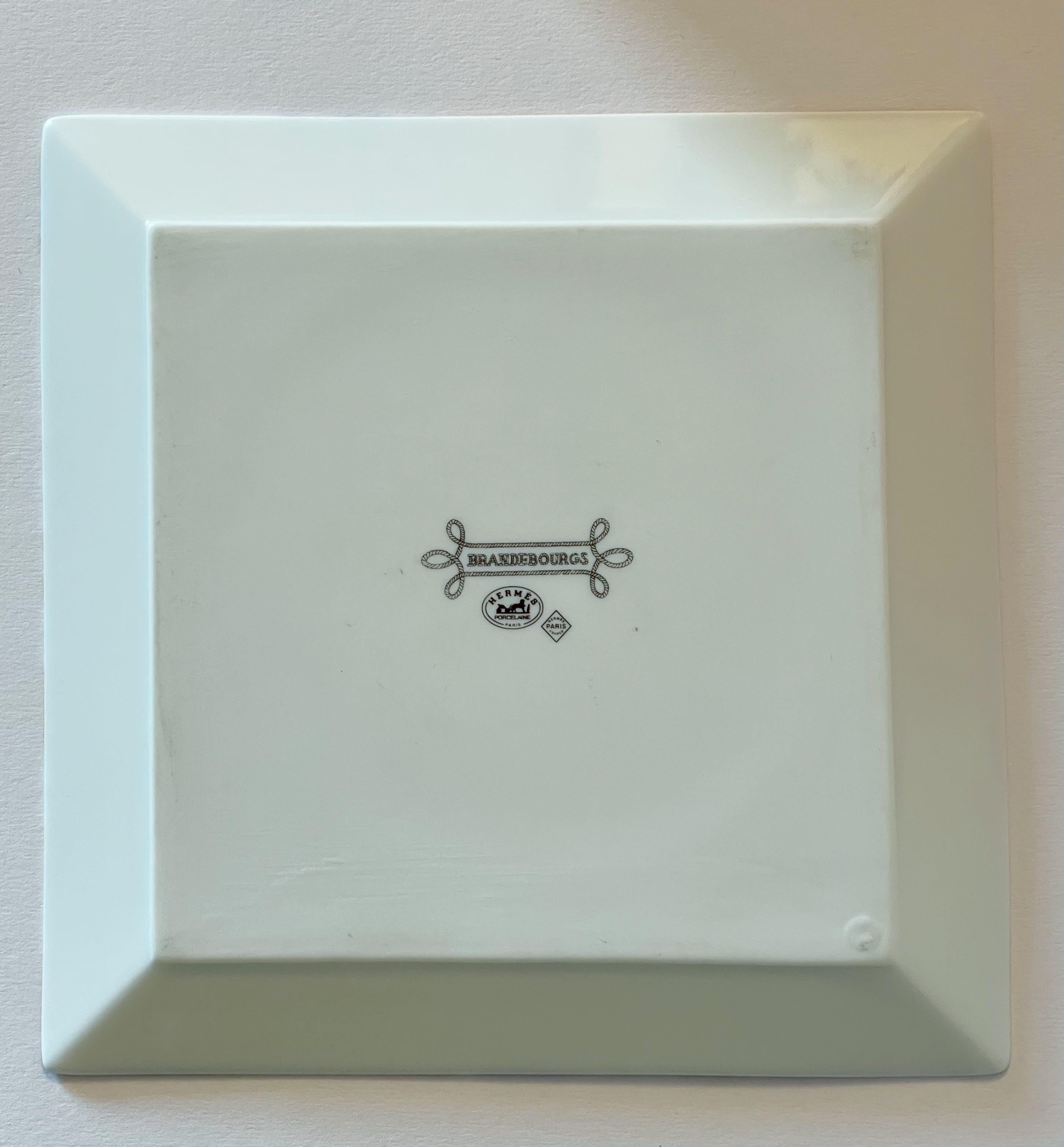 Porcelain Hermes Brandebourgs Vide Poche or Change Tray For Sale