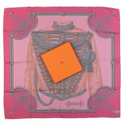 Hermès Brandebourgs Wasked Silk Scarf