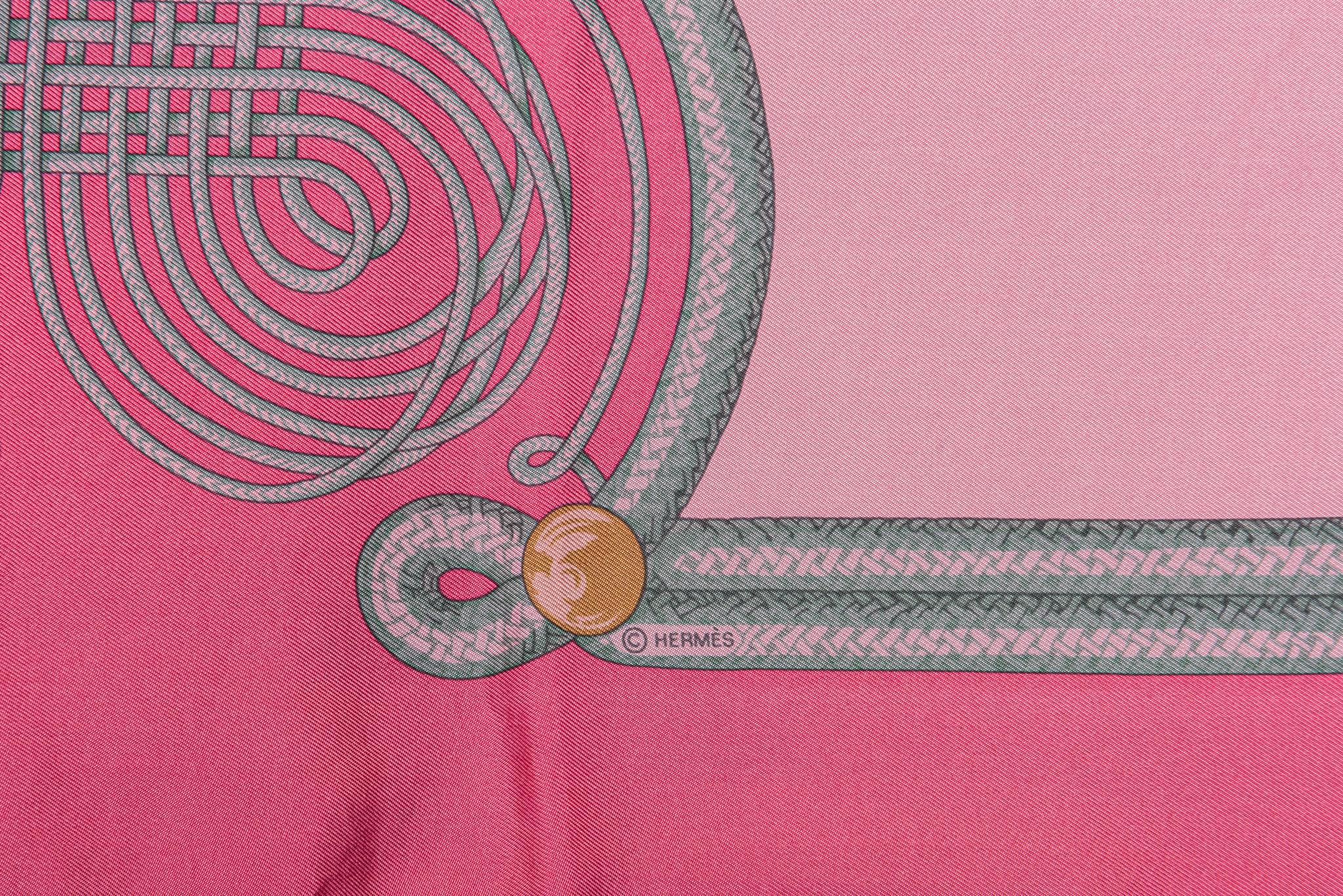 Women's Hermès Brandebourgs Wasked Silk Scarf For Sale