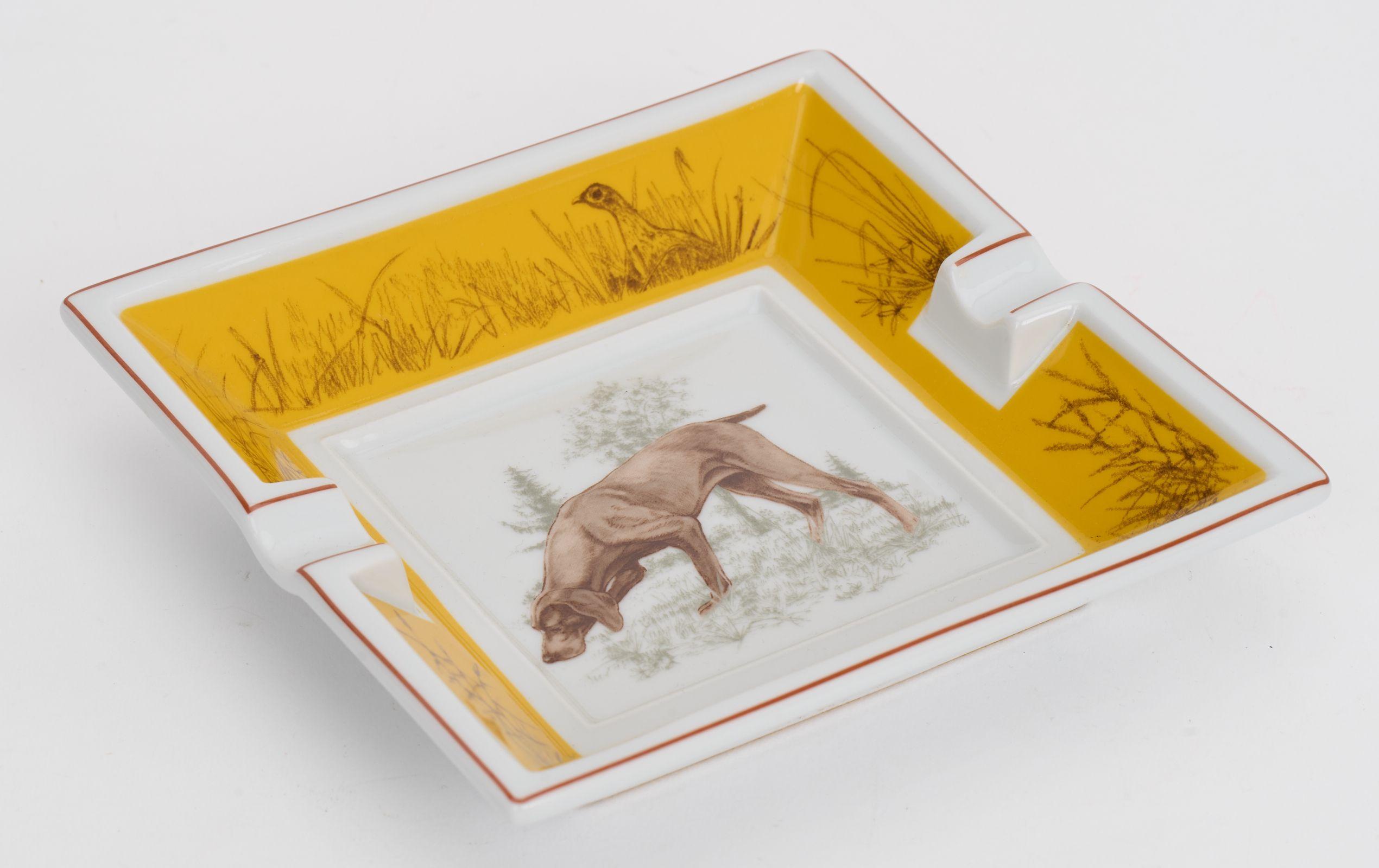 Hermès Braque Allemand Limoges Ashtray In condizioni ottime in vendita a West Hollywood, CA