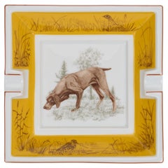Hermès Braque Allemand Limoges Ashtray
