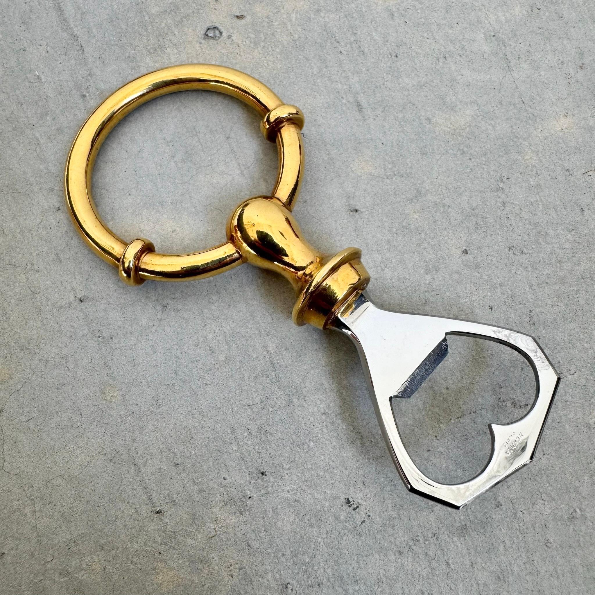 Hermès Brass and Steel Bottle Opener , 1970s France In Good Condition For Sale In Los Angeles, CA