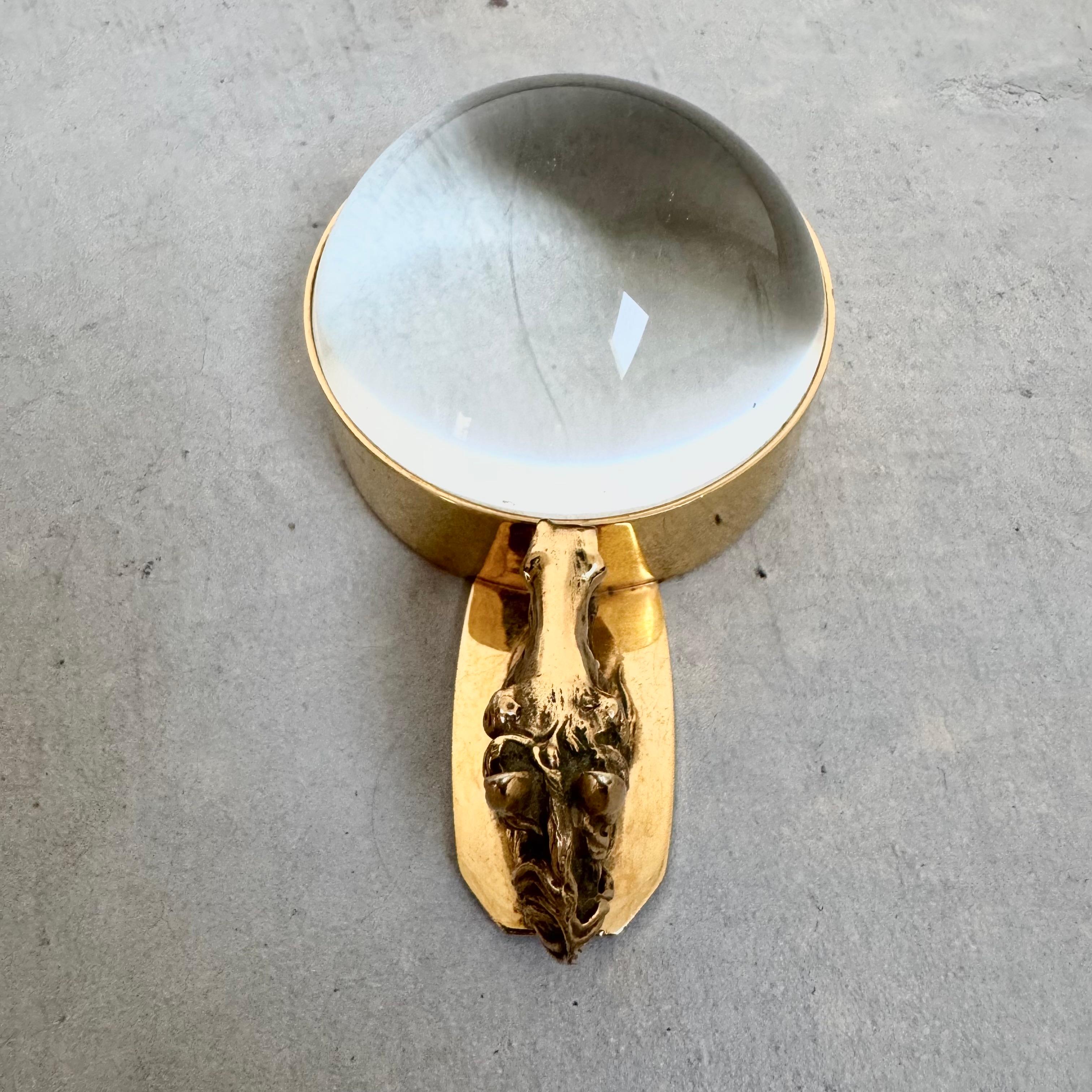 Hermes Brass Equestrian Magnifying Glass, 1970s France 6