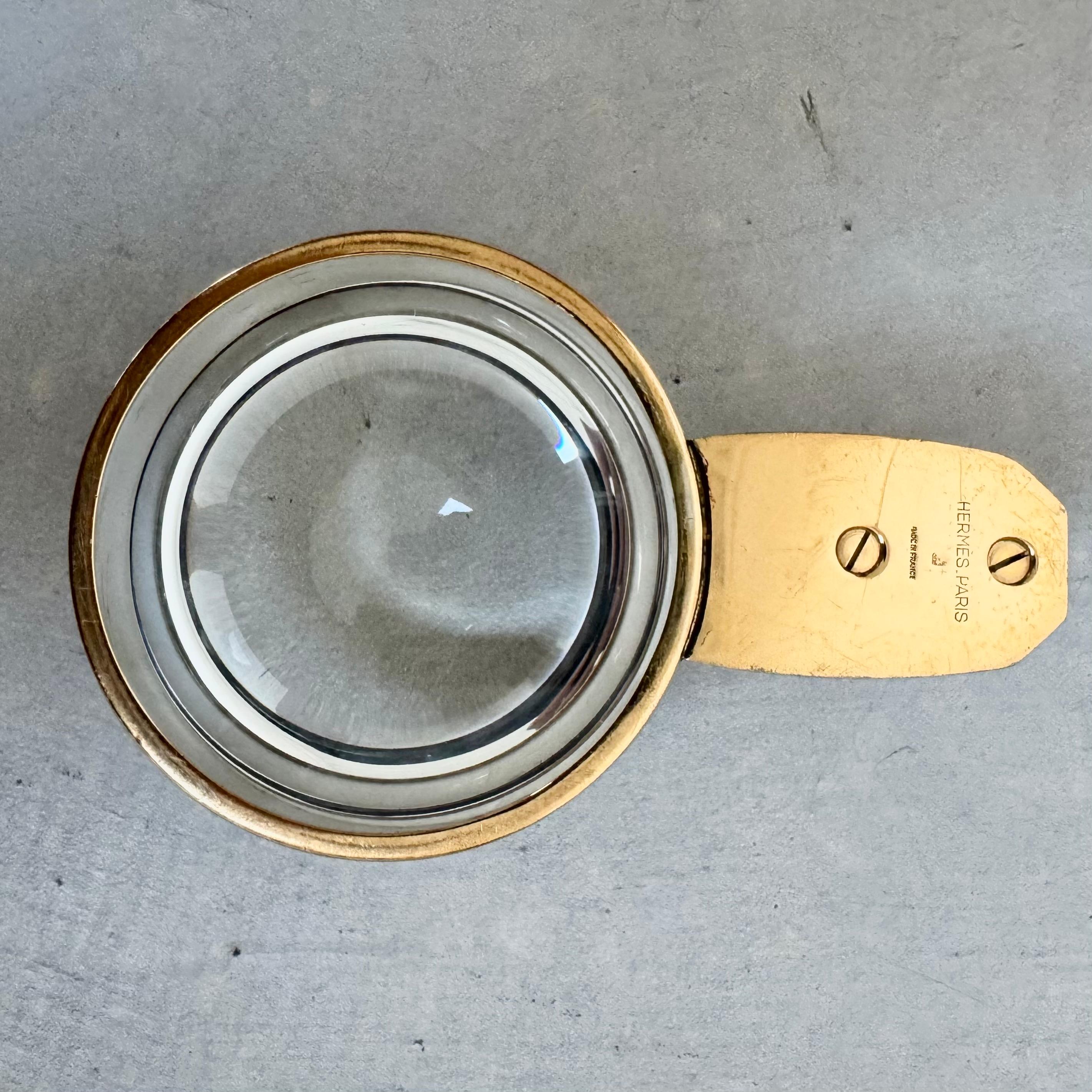 Hermes Brass Equestrian Magnifying Glass, 1970s France In Good Condition In Los Angeles, CA