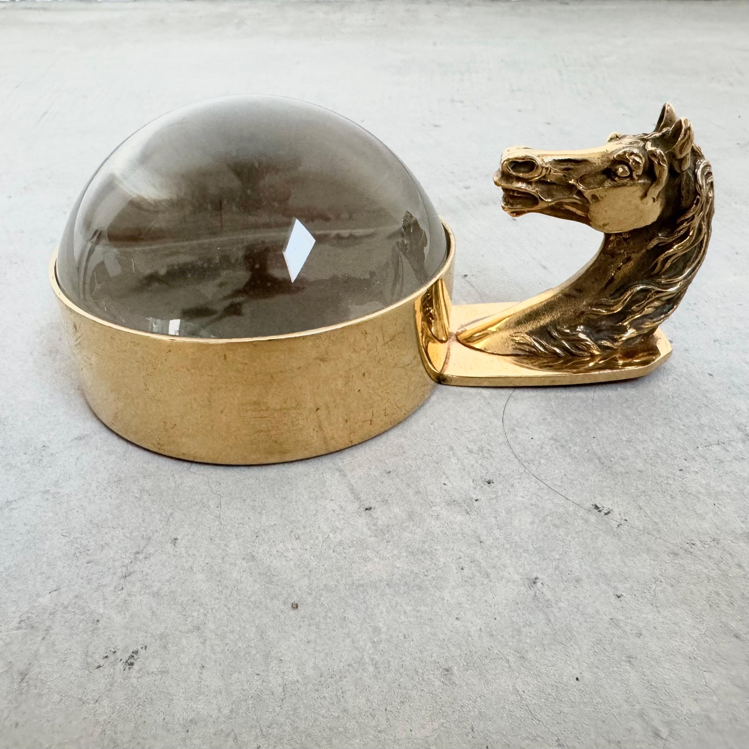 Hermes Brass Equestrian Magnifying Glass, 1970s France 4