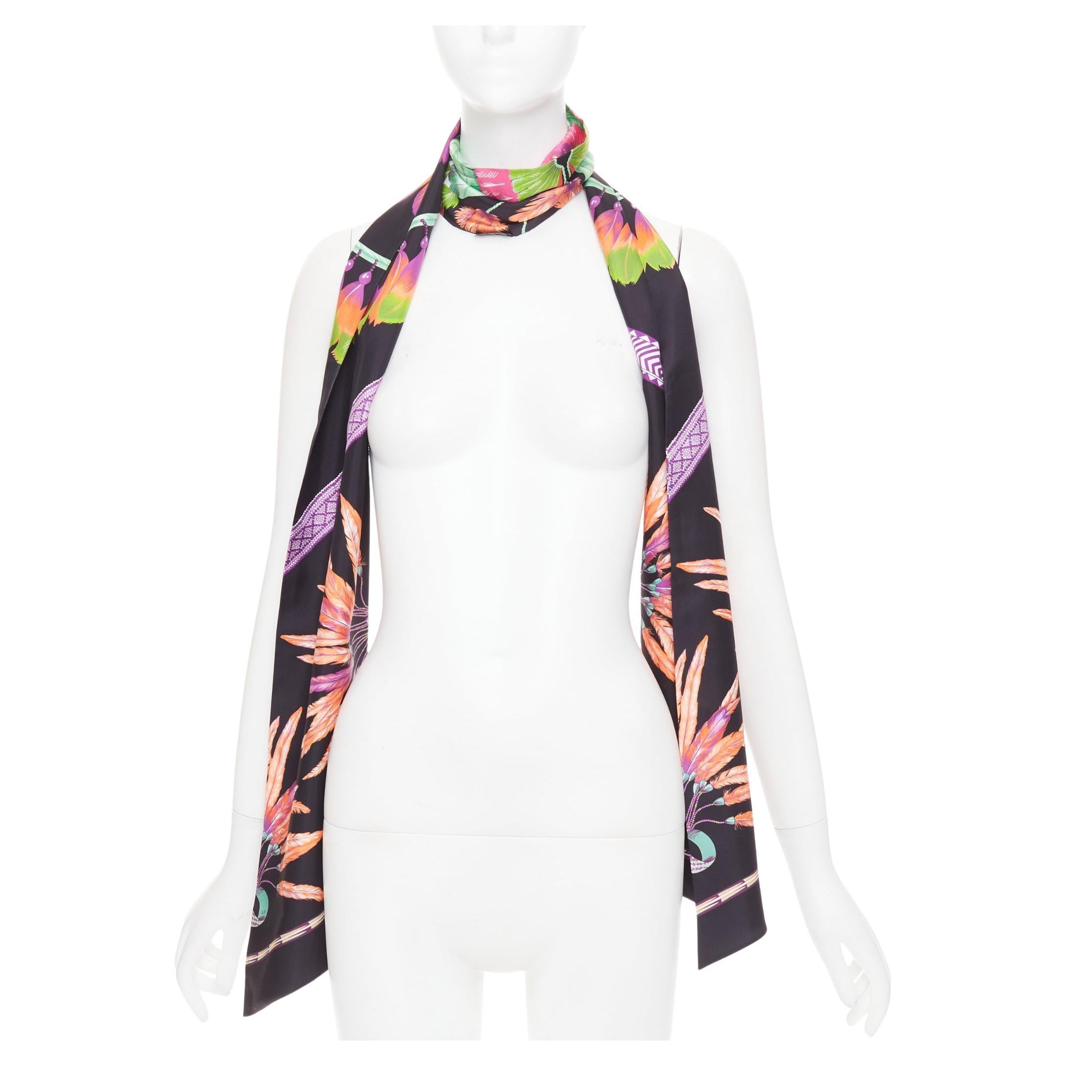 Hermès Brazil Bird Print Maxi Twilly Scarf by Laurence Bourthoumieux For Sale
