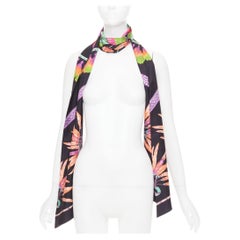 HERMES Brazil Bird Print Maxi Twilly Scarf