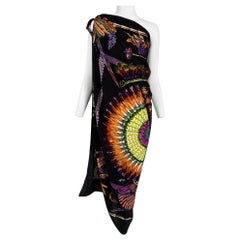 Hermes Brazil GM 140 Cashmere & Silk shawl  by Laurence Bourthoumieux With Box