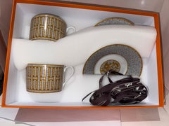 Hermes  BREAKFAST CUP AND SAUCER MOSAIQUE 24 GOLD