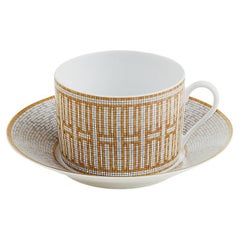 Hermes  BREAKFAST CUP AND SAUCER MOSAIQUE 24 GOLDEN