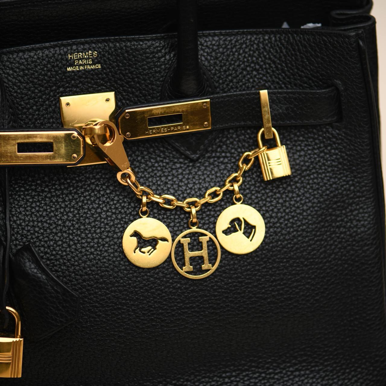 Orange Hermès Breloque Olga Bag Charm Amulette