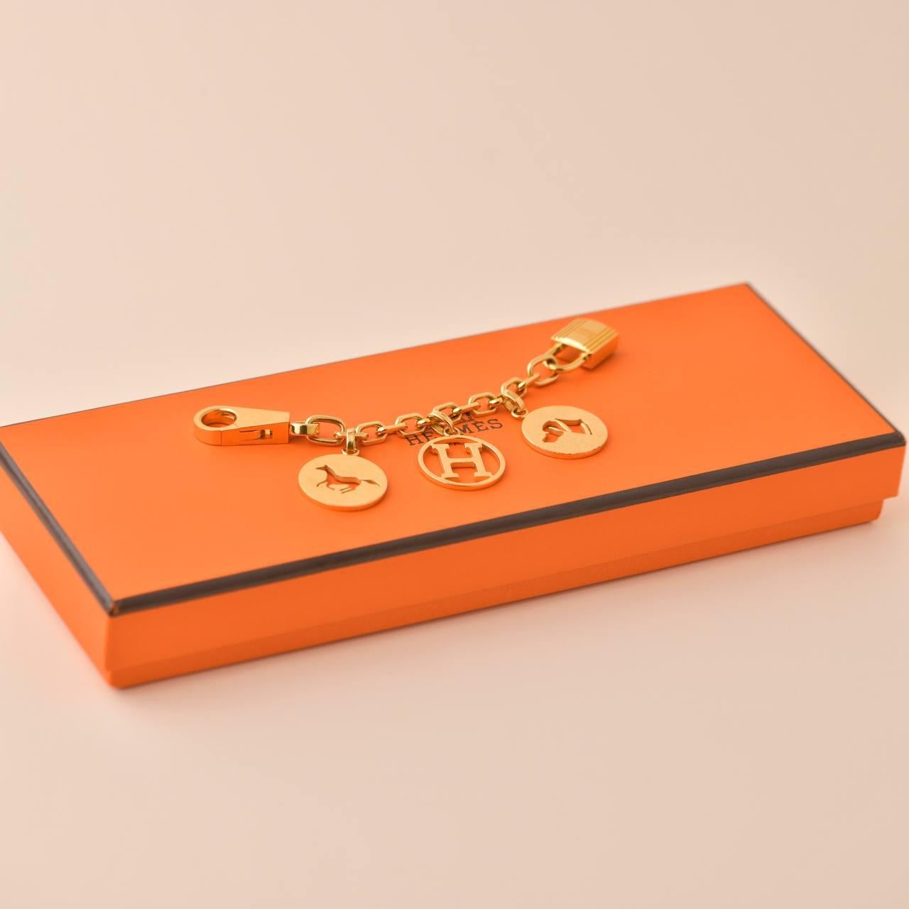 Hermès Breloque Olga Gold Glit Bag Charm 2