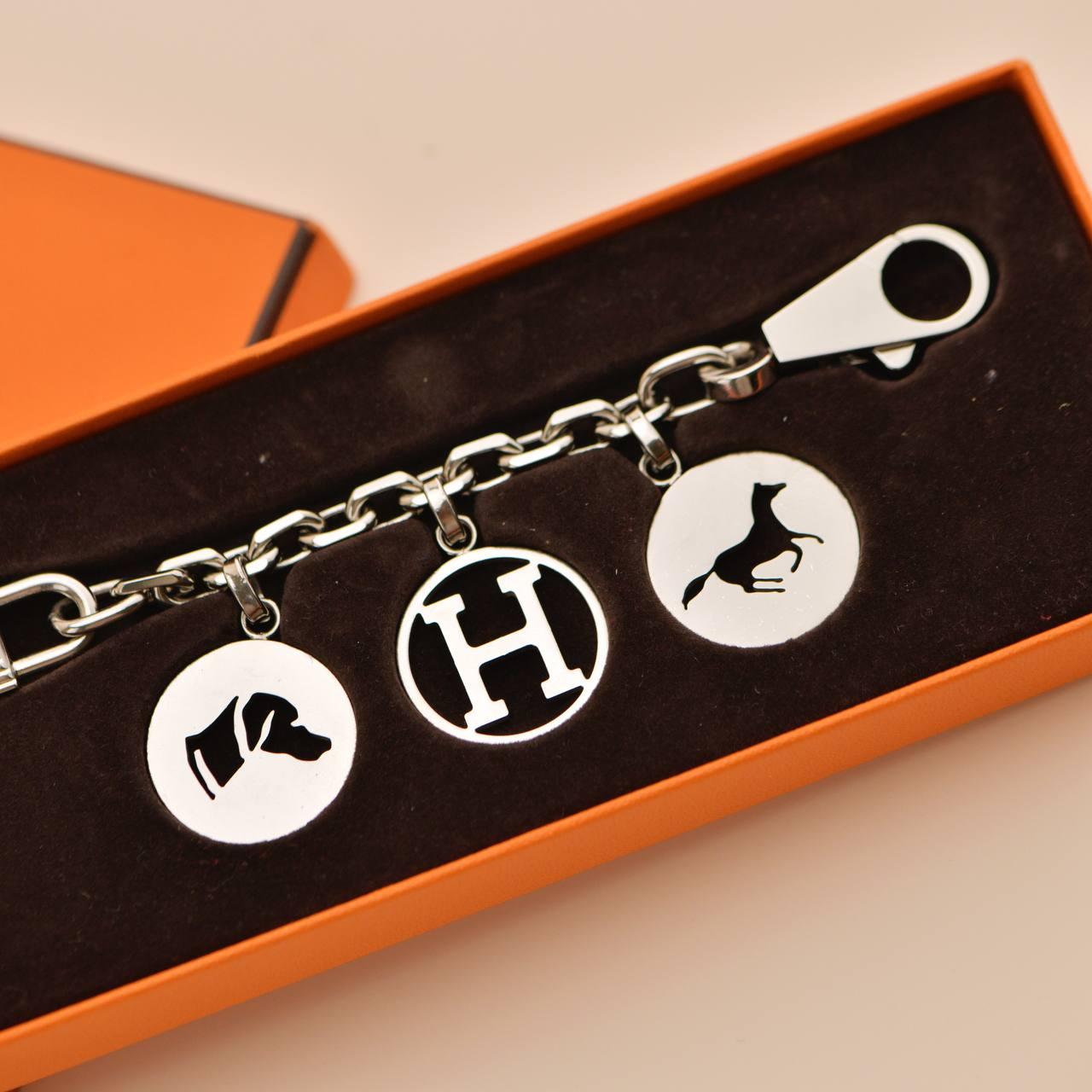 Hermès Breloque Olga Silver Bag Charm Amulette Unisexe en vente