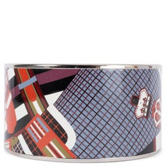 HERMES brazalete ladrillo y multiesmalte POUR SORTIER EXTRA WIDE 70