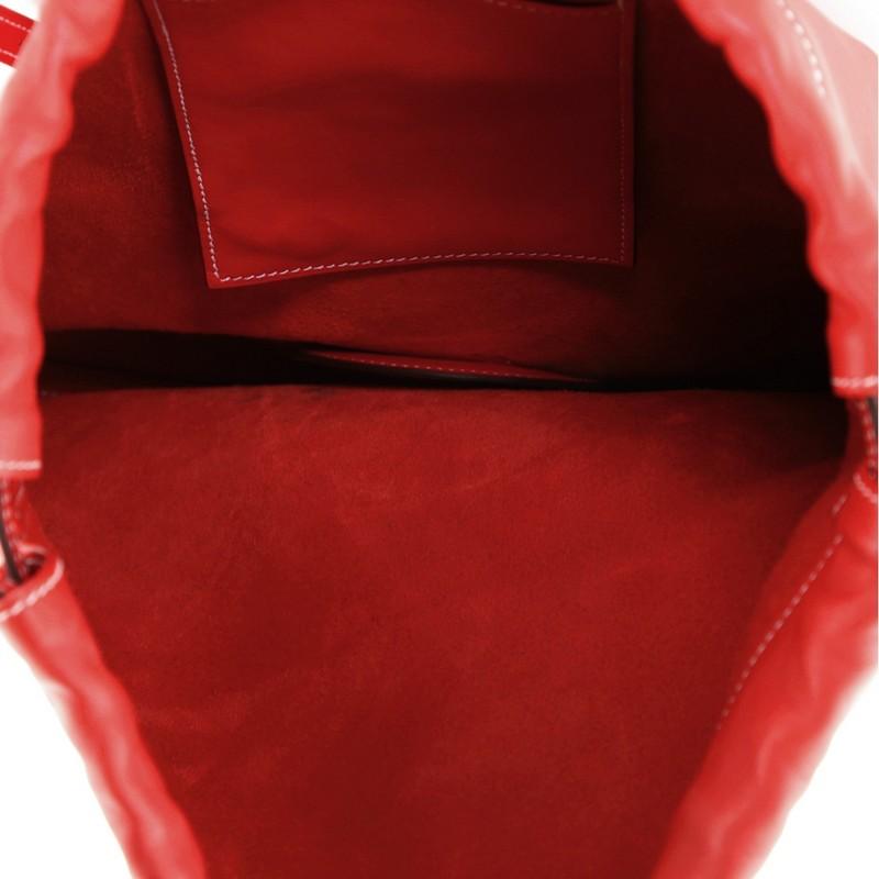 Red Hermes Bridado Backpack Cheri Calfskin