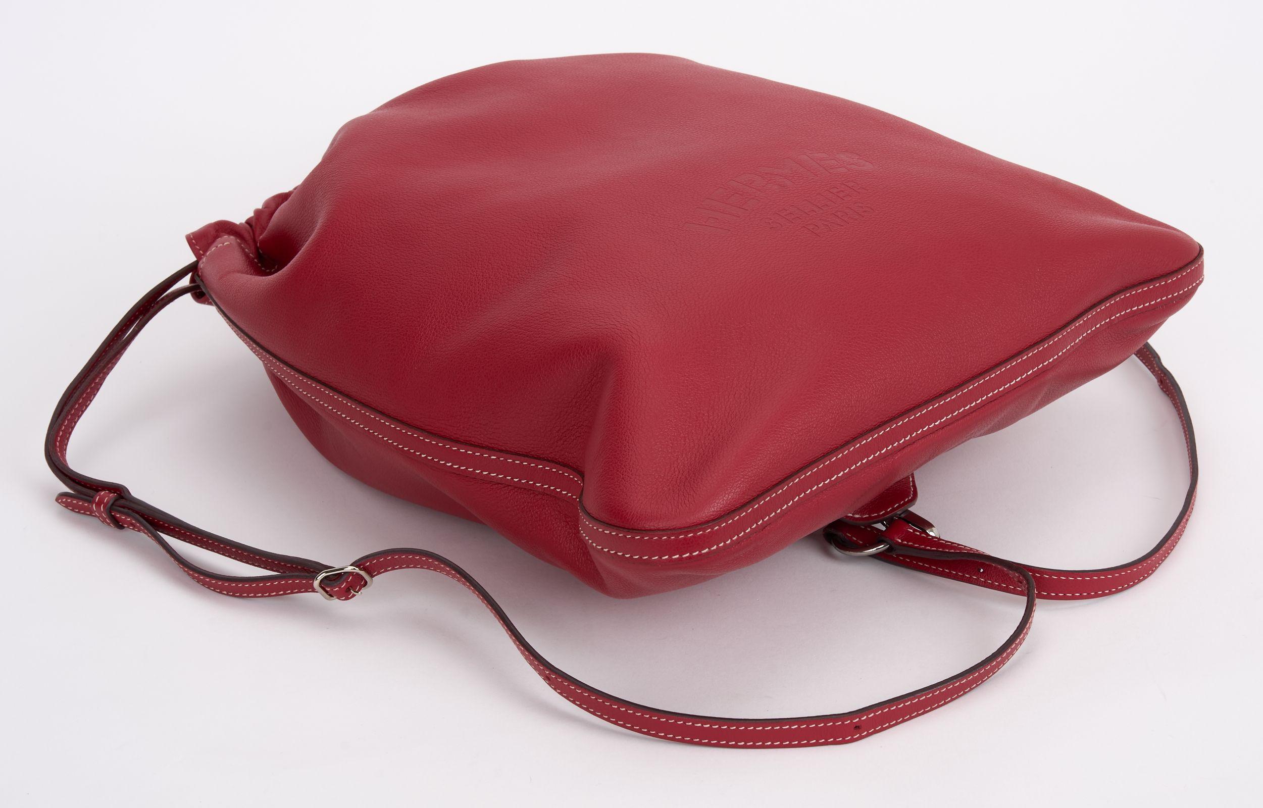 Women's or Men's Hermès Bridado Red Backpack For Sale