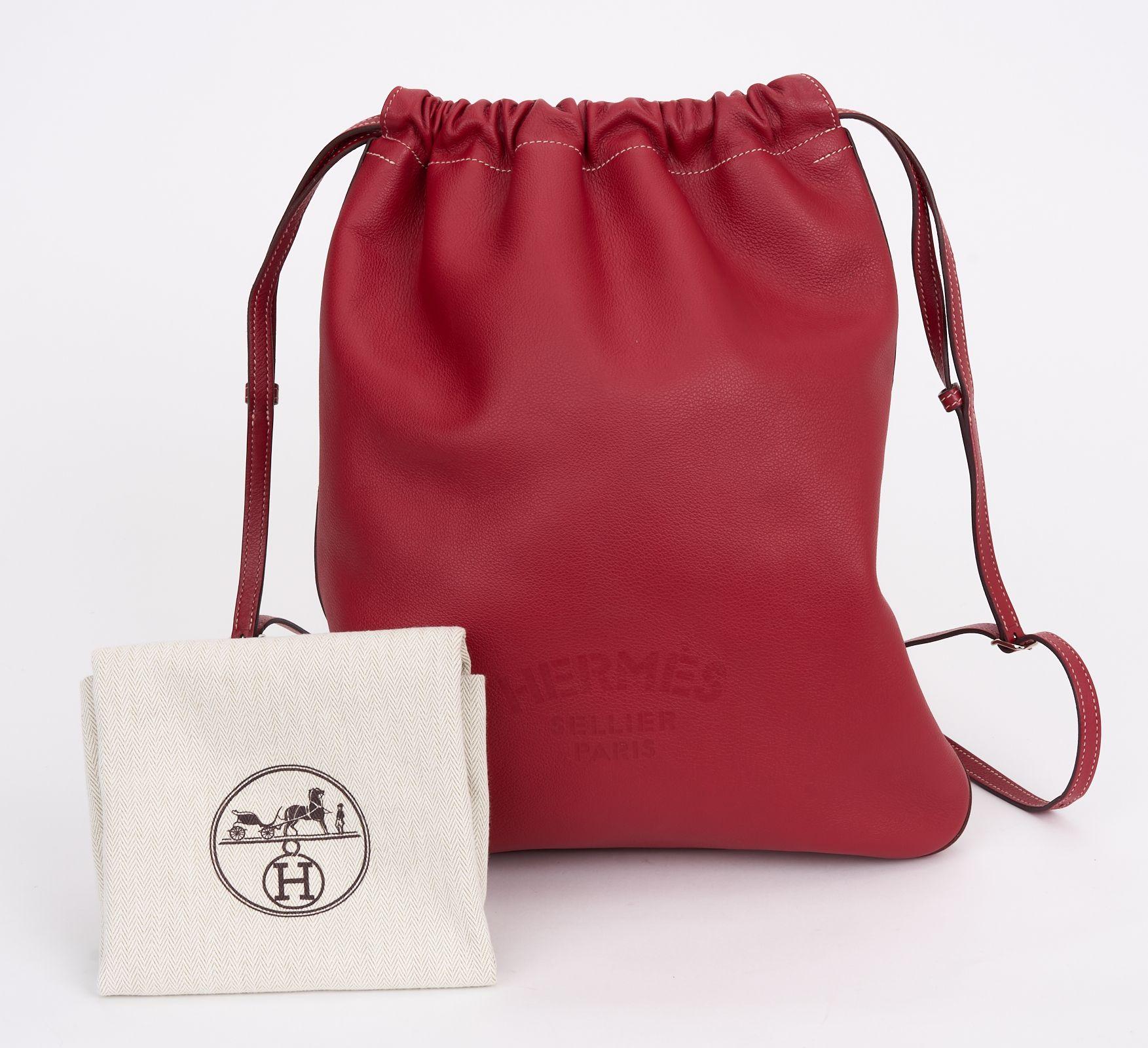 Hermès Bridado Red Backpack For Sale 4