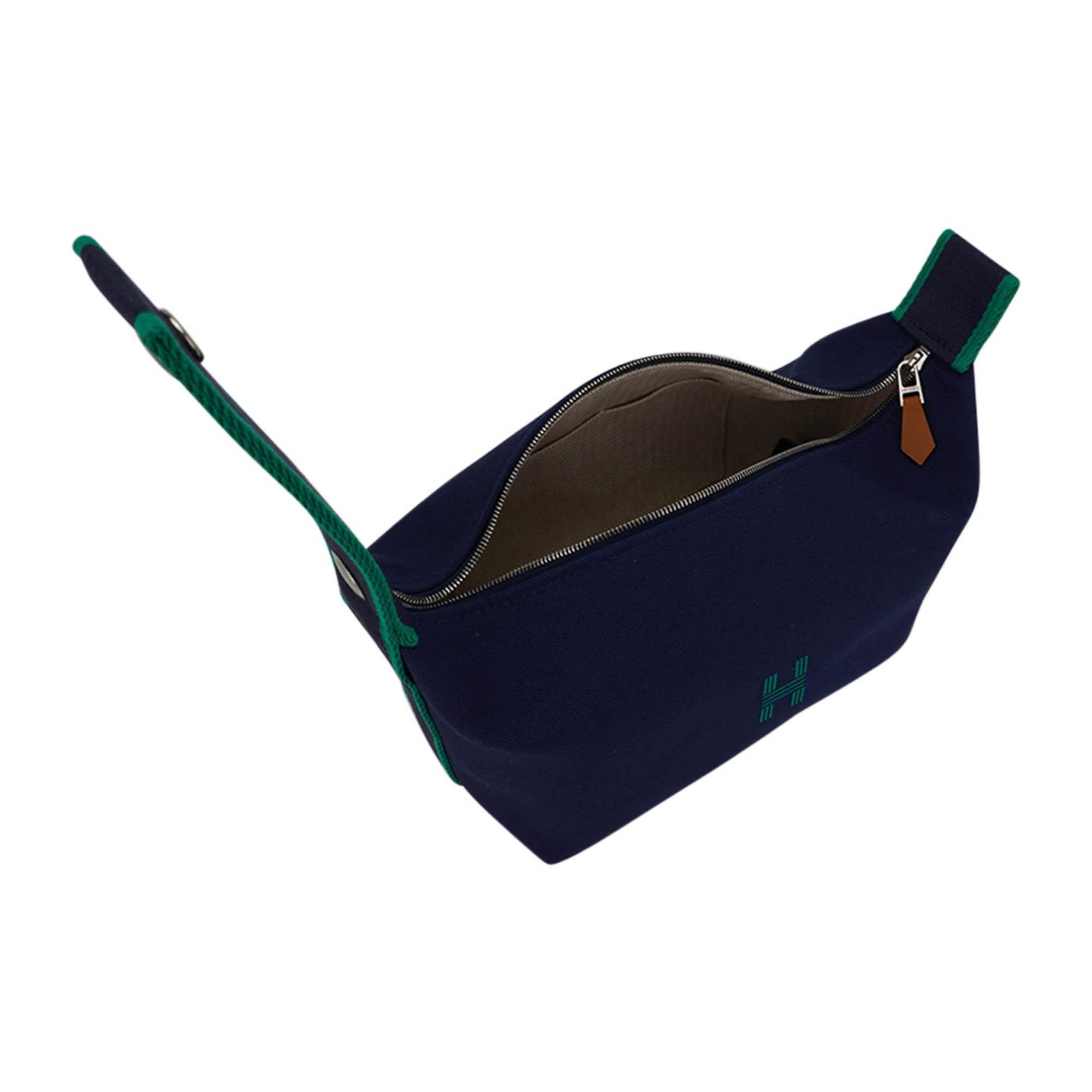 Hermes Bride-à-Brac Pencil Case Marine Trousse de Toilette Small Model 5