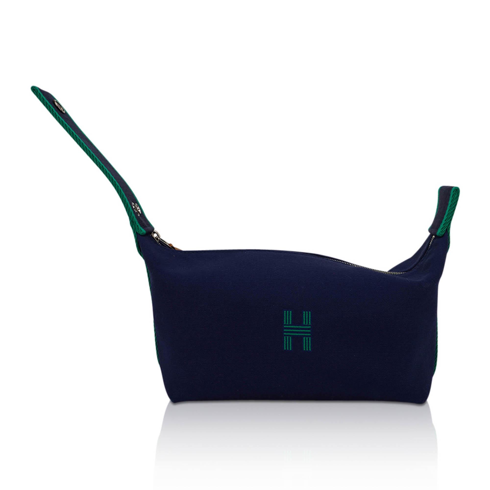 Hermes Bride-à-Brac Pencil Case Marine Trousse de Toilette Small Model 6