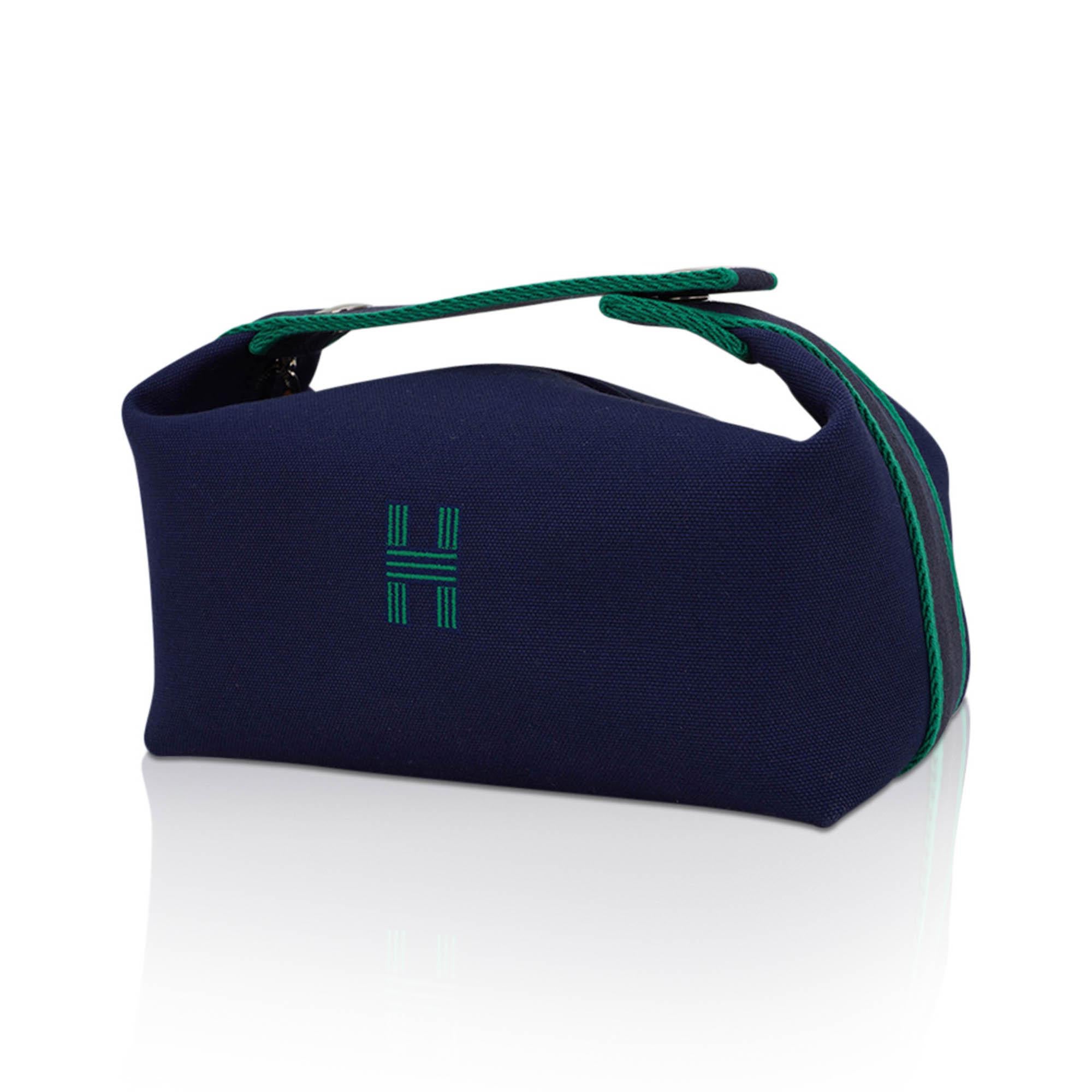 Hermes Bride-à-Brac Pencil Case Marine Trousse de Toilette Small Model In New Condition In Miami, FL