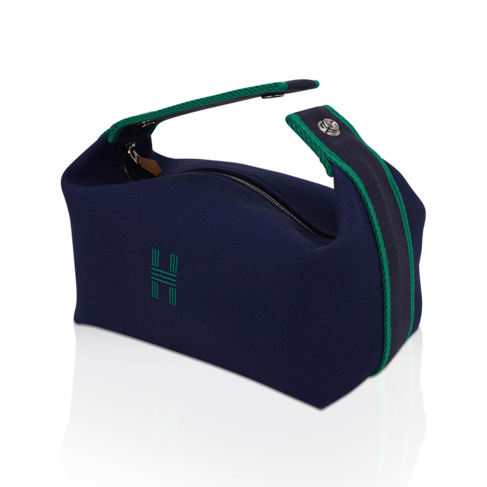 Hermes Bride-à-Brac Pencil Case Marine Trousse de Toilette Small Model 3