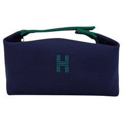 Hermes Bride-à-Brac Pencil Case Marine Trousse de Toilette Small Model