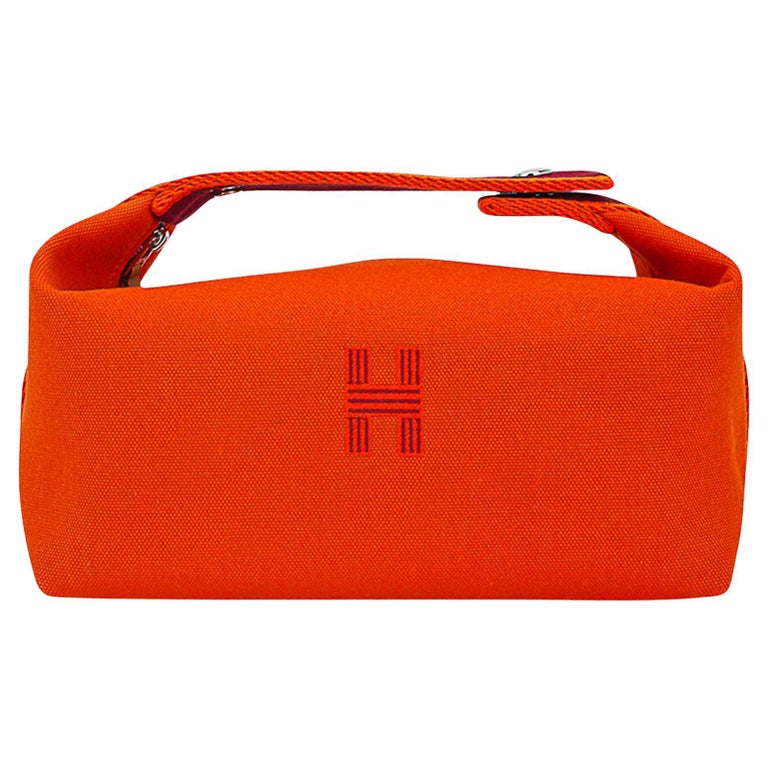 Hermes Bride-à-Brac Pencil Case Orange Trousse de Toilette Small