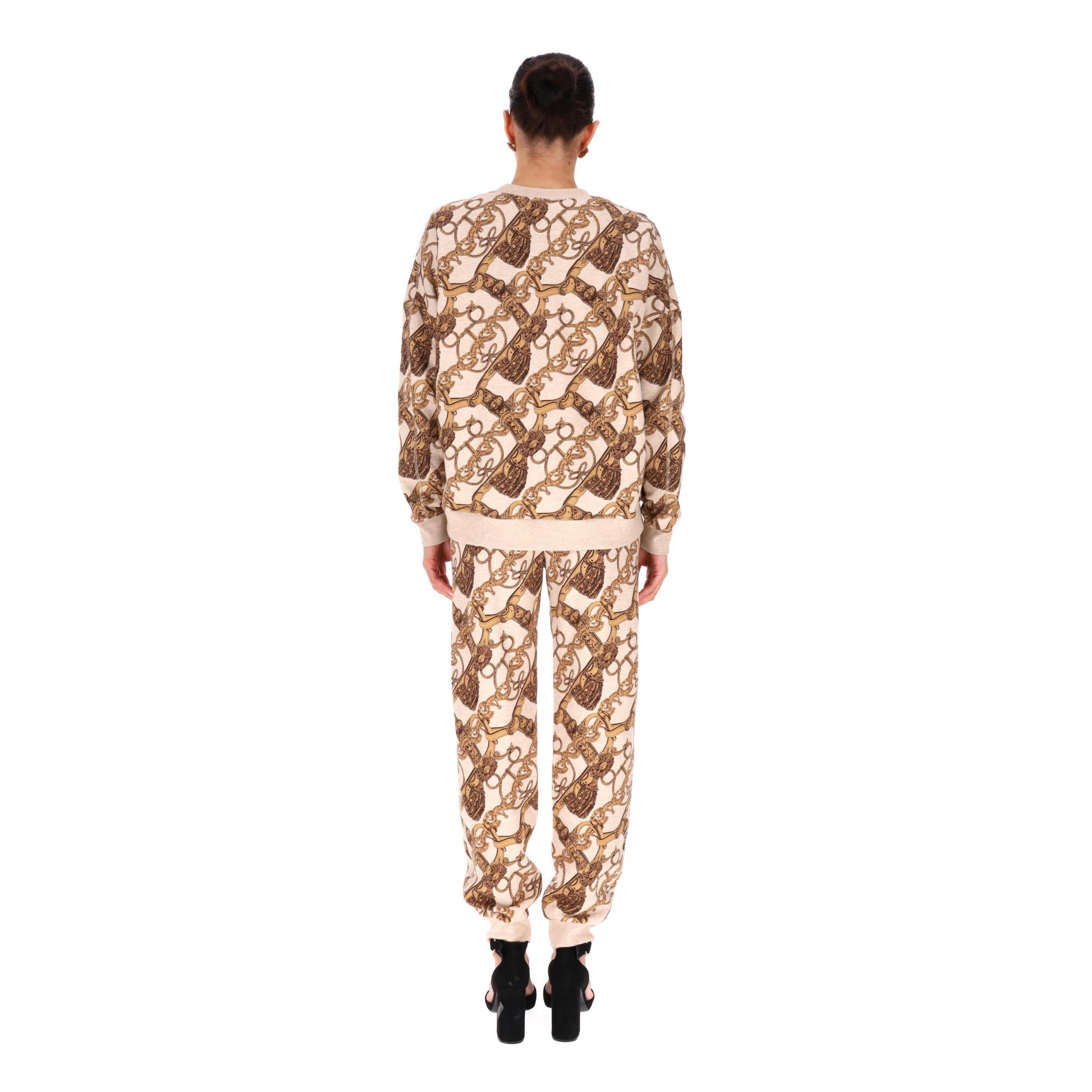 Hermes Bride De Cour, maglione e joggers abbinati in cotone e pelo di cammello In condizioni ottime in vendita a London, GB