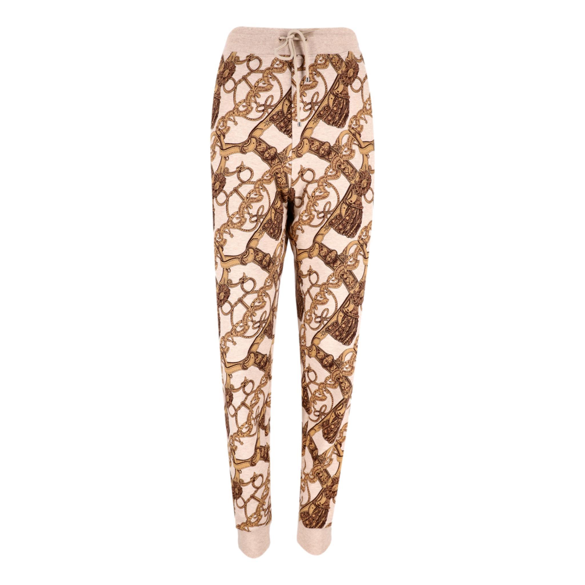 Hermes Bride De Cour, maglione e joggers abbinati in cotone e pelo di cammello in vendita 1
