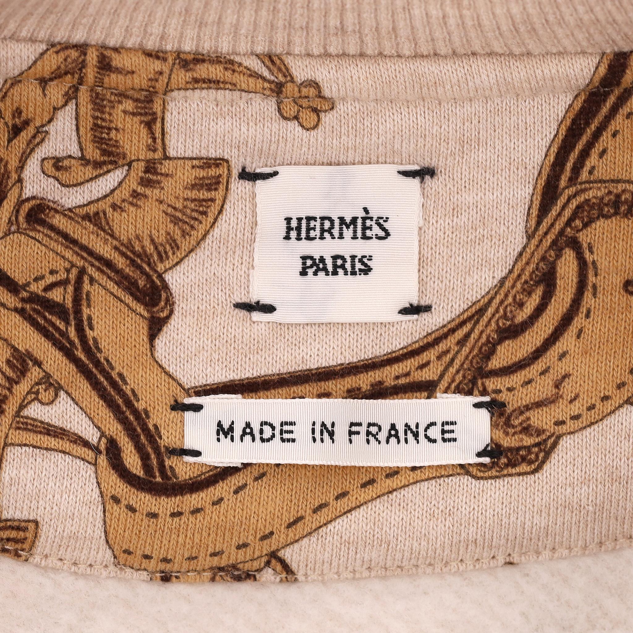 Hermes Bride De Cour, maglione e joggers abbinati in cotone e pelo di cammello in vendita 2