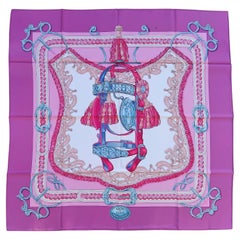 Hermès Bride De Cour Silk Scarf Pink 35'