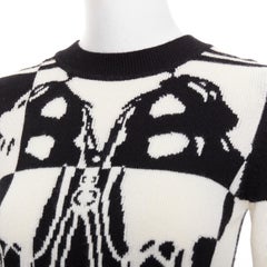 HERMES Brides de Gala 100% schottisches Kaschmir Intarsienmotiv Pullover FR36 S