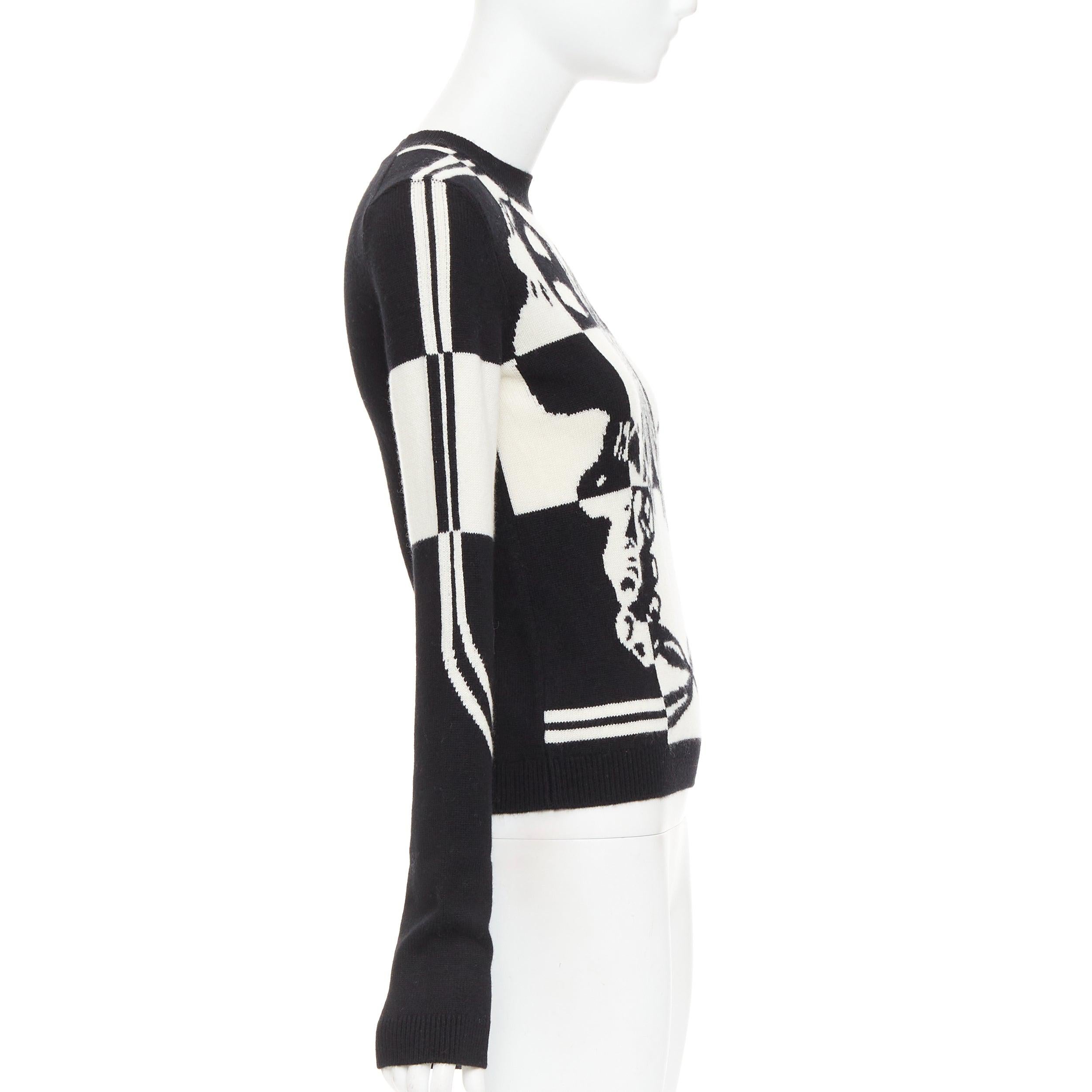 HERMES Brides de Gala 100% schottisches Kaschmir Intarsienmotiv Pullover FR36 S im Zustand „Hervorragend“ im Angebot in Hong Kong, NT