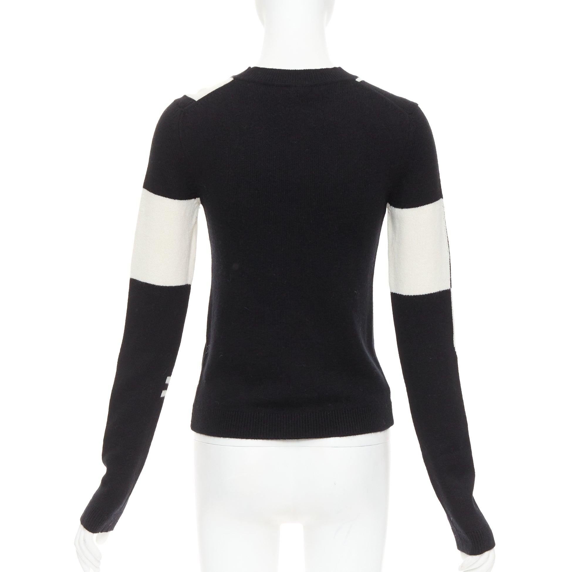 HERMES Brides de Gala 100% schottisches Kaschmir Intarsienmotiv Pullover FR36 S Damen im Angebot