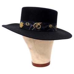 Hermes Brides de Gala Black Dakota Love Rabit Felt Hat